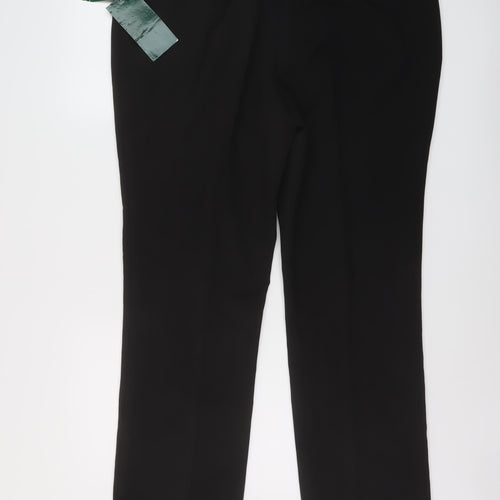 Ma Griffe Womens Black Polyester Trousers Size 40 in L32 in Regular Button
