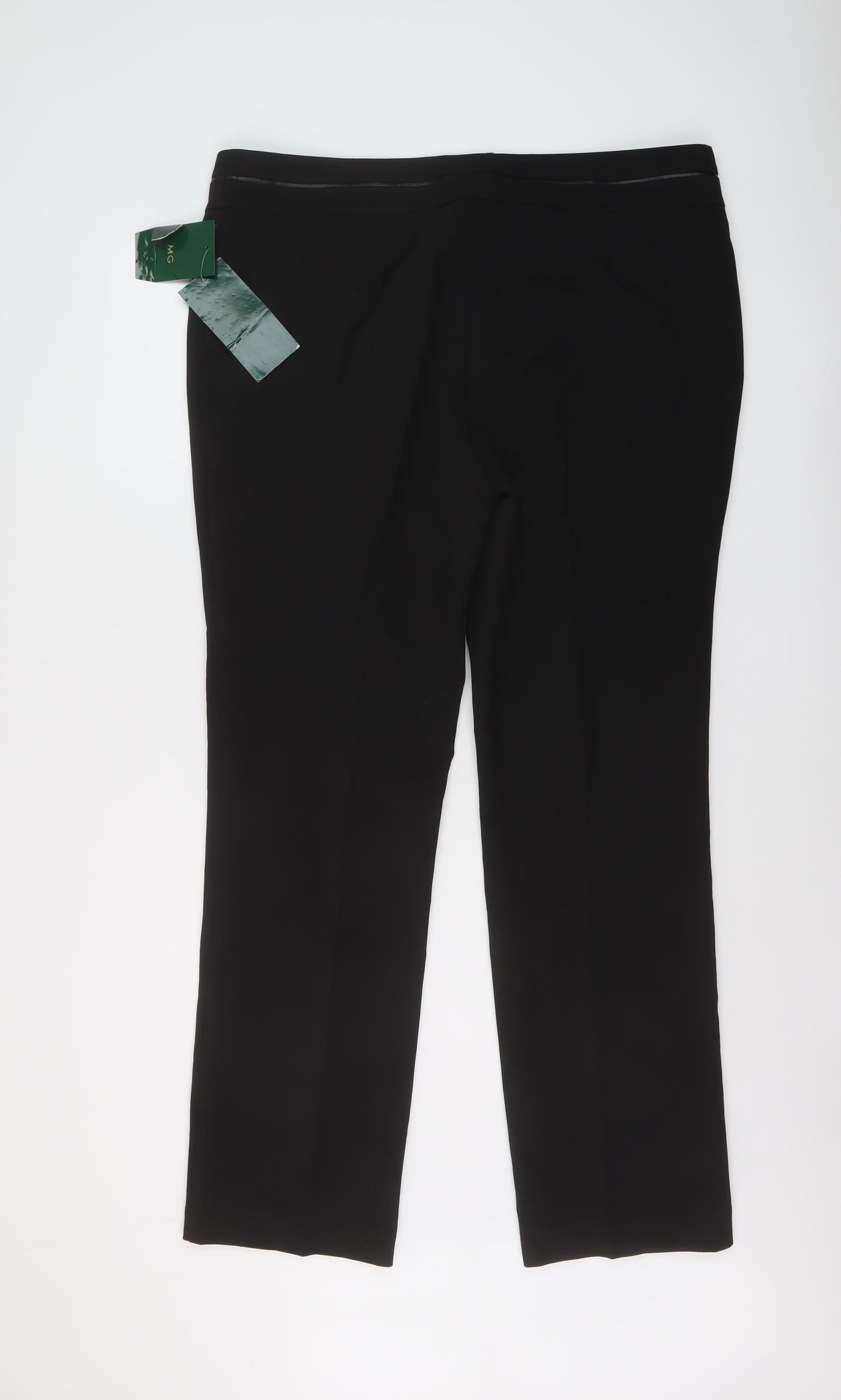 Ma Griffe Womens Black Polyester Trousers Size 40 in L32 in Regular Button