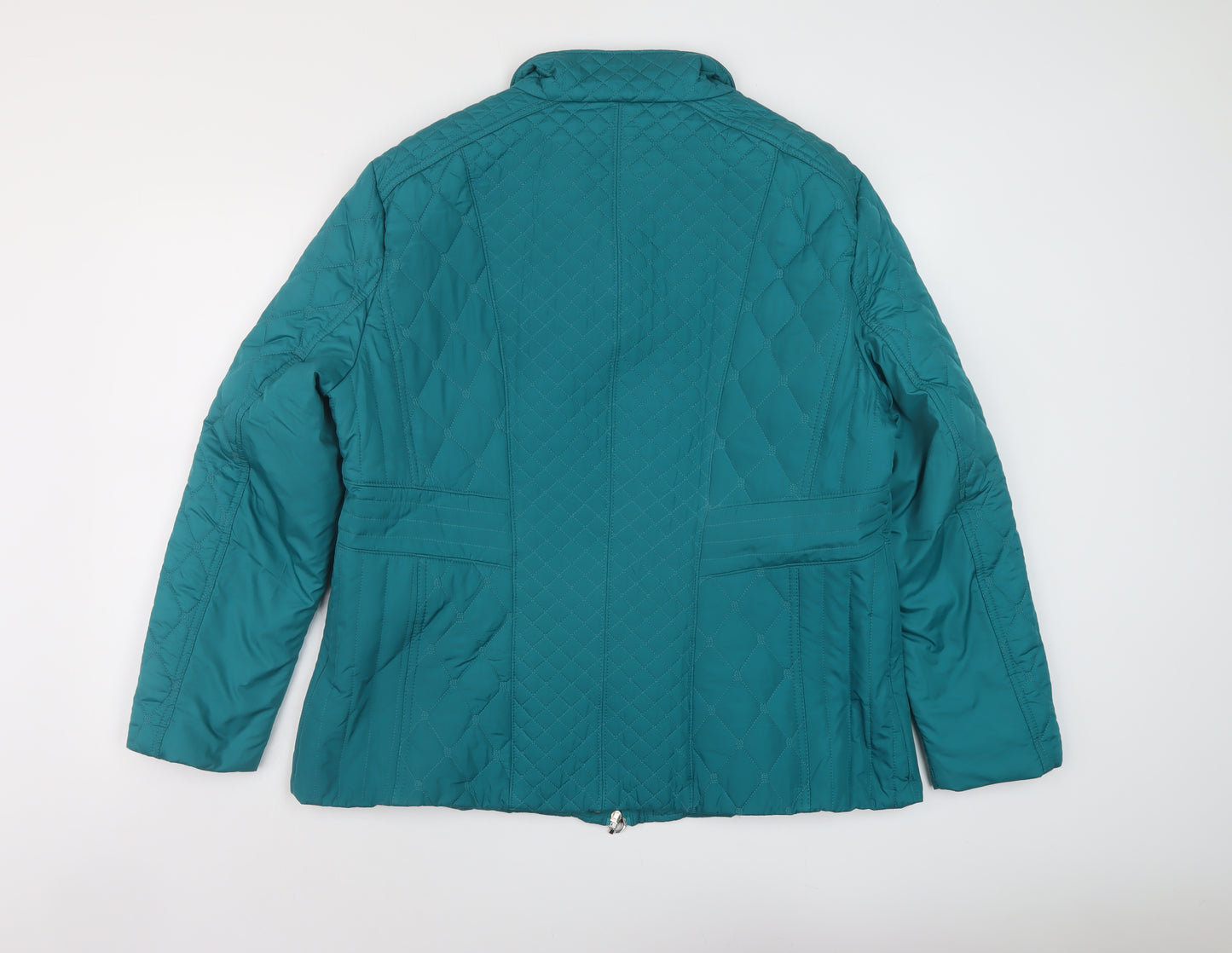 Paco Boutique Womens Green Quilted Jacket Size 20 Zip