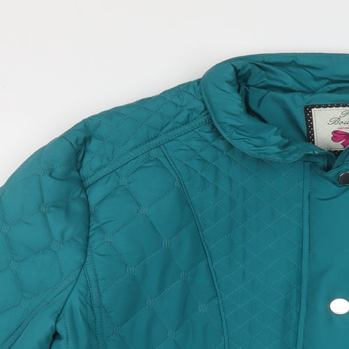Paco Boutique Womens Green Quilted Jacket Size 20 Zip