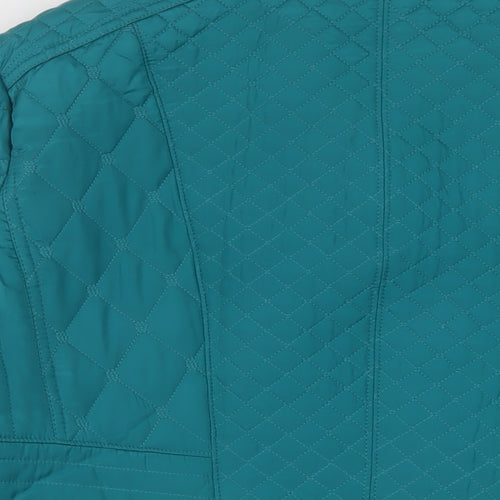 Paco Boutique Womens Green Quilted Jacket Size 20 Zip