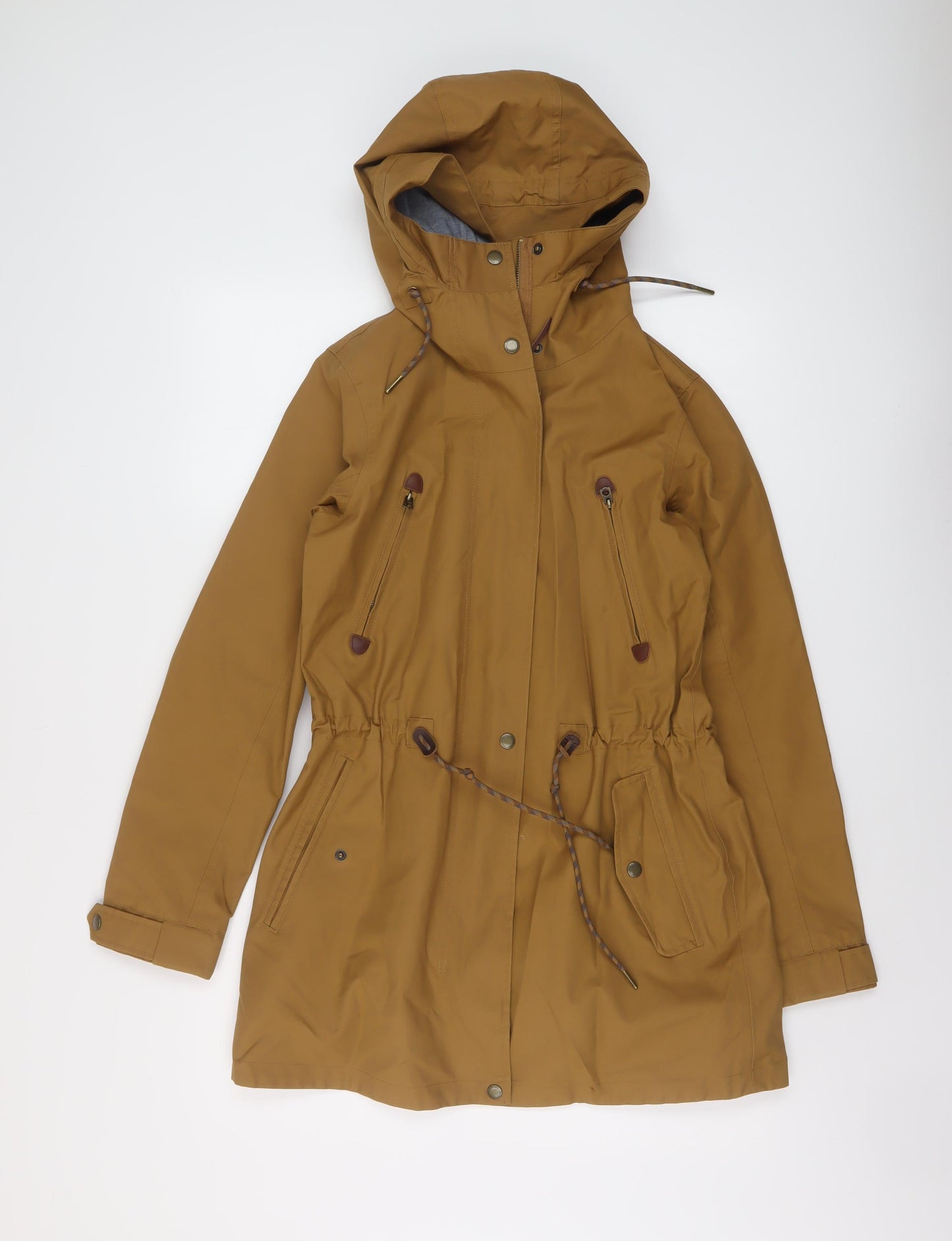 Fat Face Womens Brown Rain Coat Coat Size 8 Zip