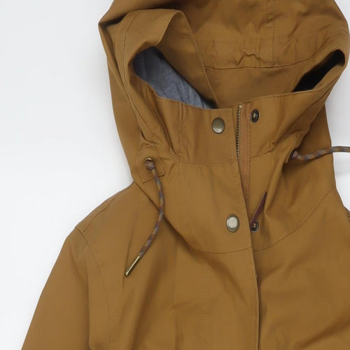 Fat Face Womens Brown Rain Coat Coat Size 8 Zip