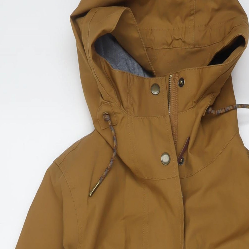 Fat Face Womens Brown Rain Coat Coat Size 8 Zip
