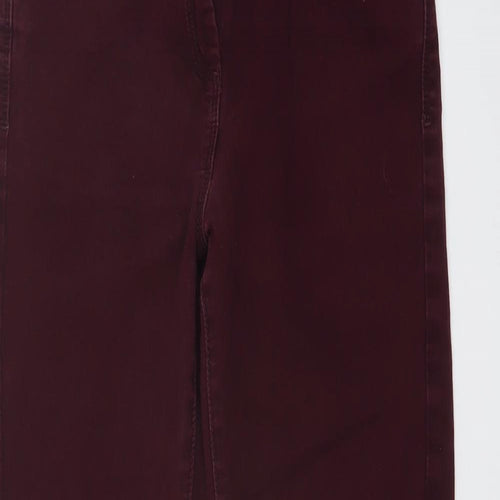 Marks and Spencer Womens Purple Cotton Skinny Jeans Size 8 L28 in Regular Button