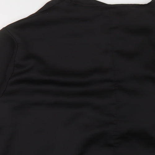 Boohoo Womens Black Polyester Basic Blouse Size 16 Cowl Neck