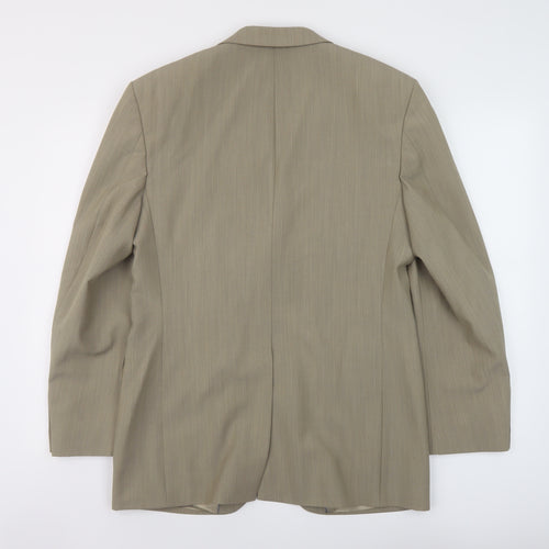 River Island Mens Beige Polyester Jacket Suit Jacket Size 38 Regular