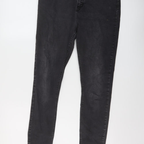 Denim & Co. Womens Grey Cotton Skinny Jeans Size 16 L29 in Regular Button