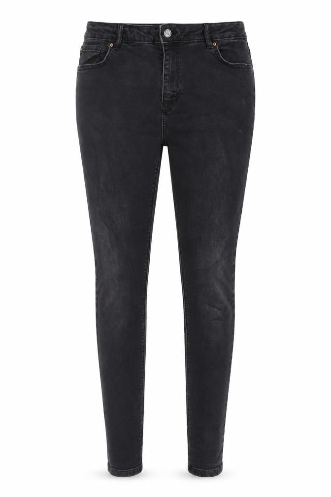 Denim & Co. Womens Grey Cotton Skinny Jeans Size 16 L29 in Regular Button