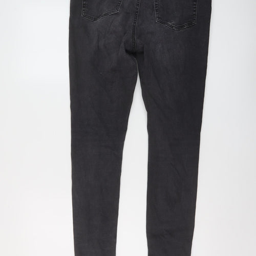 Denim & Co. Womens Grey Cotton Skinny Jeans Size 16 L29 in Regular Button