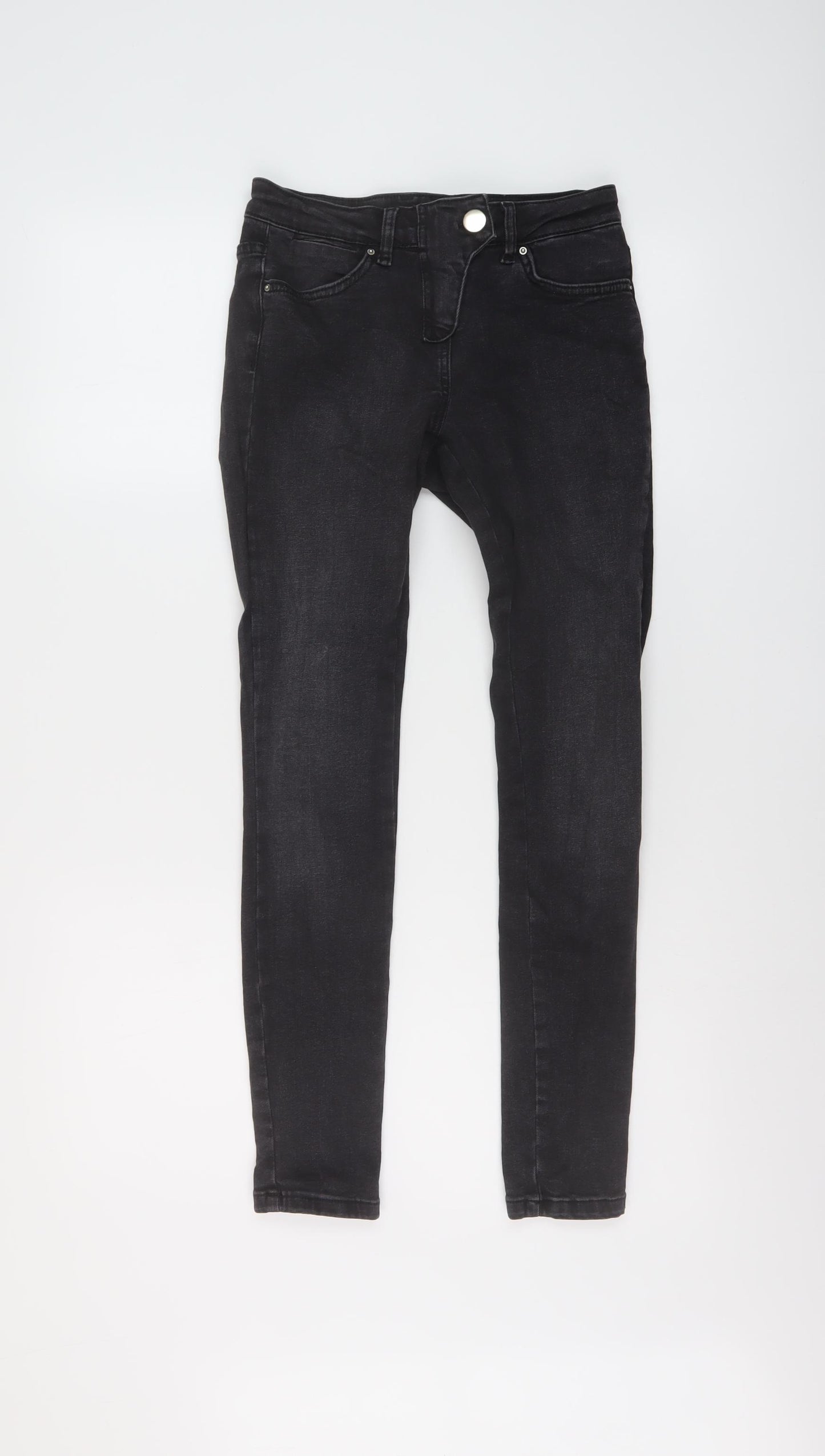 ASOS Womens Grey Cotton Skinny Jeans Size 26 in L27 in Regular Button