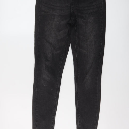 Denim & Co. Womens Black Cotton Skinny Jeans Size 10 L27 in Regular Button