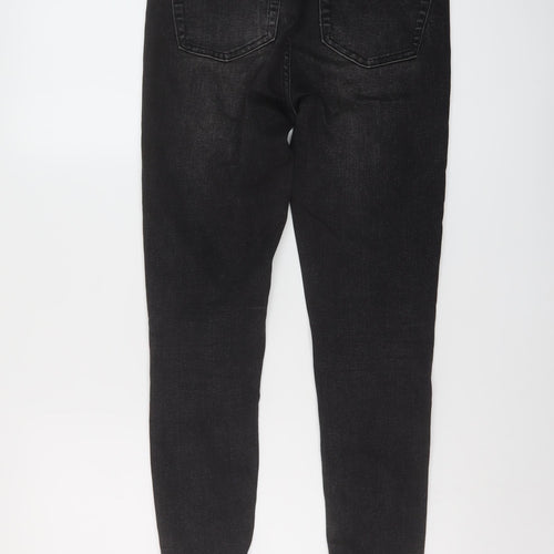 Denim & Co. Womens Black Cotton Skinny Jeans Size 10 L27 in Regular Button