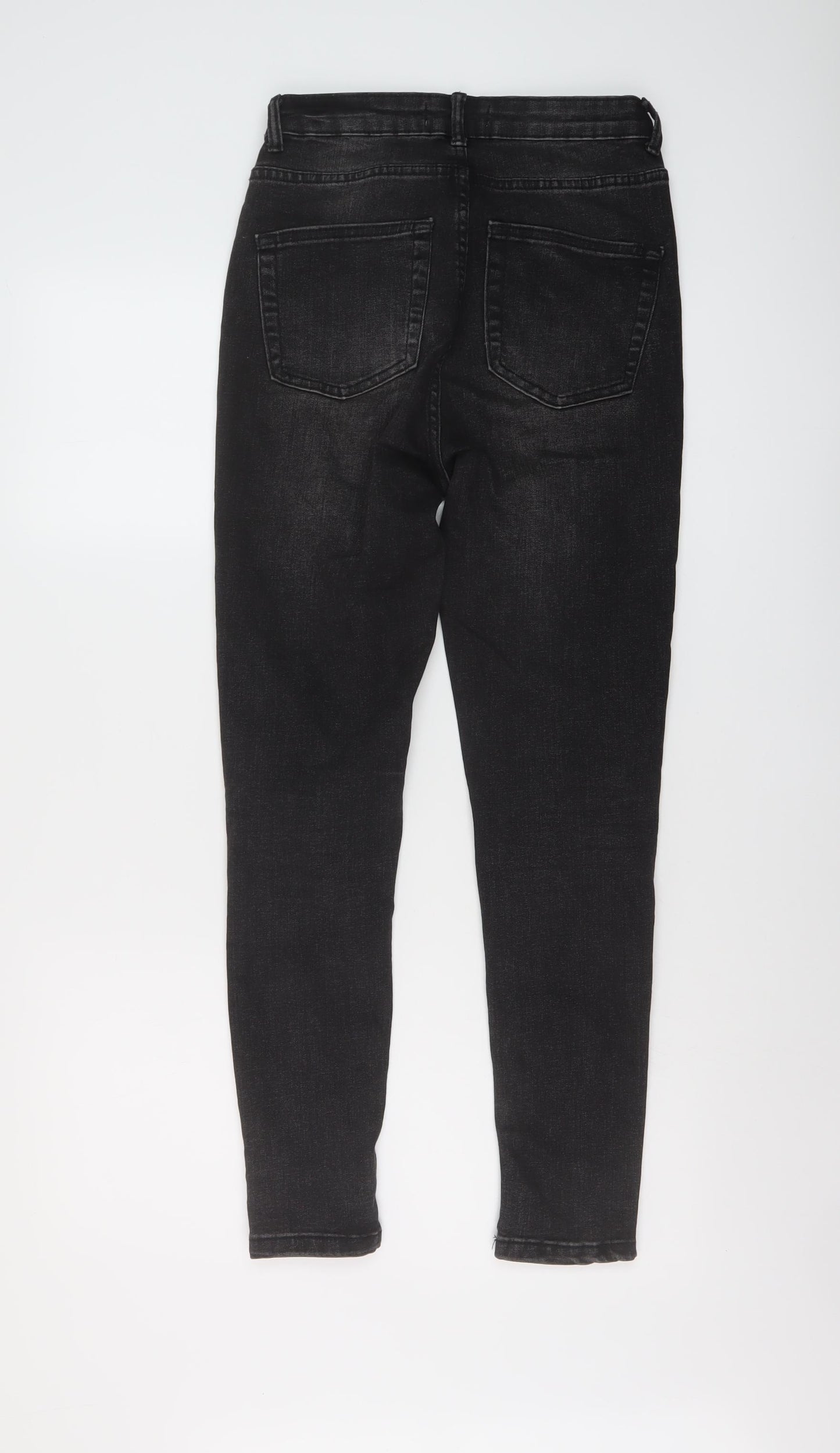 Denim & Co. Womens Black Cotton Skinny Jeans Size 10 L27 in Regular Button
