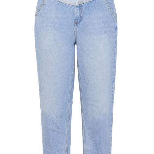 COLLUSION Womens Blue Cotton Mom Jeans Size 28 in L28 in Regular Button