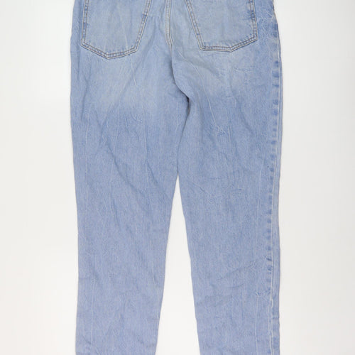 COLLUSION Womens Blue Cotton Mom Jeans Size 28 in L28 in Regular Button