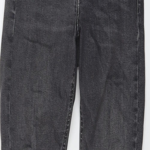 Topshop Womens Grey Cotton Skinny Jeans Size 26 in L24 in Regular Button