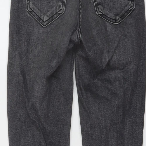 Topshop Womens Grey Cotton Skinny Jeans Size 26 in L24 in Regular Button