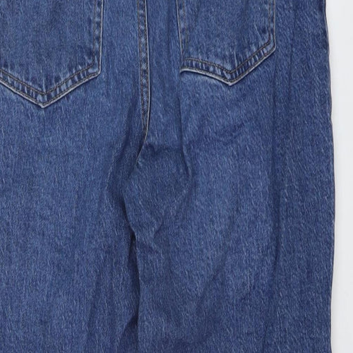 New Look Womens Blue Cotton Cropped Jeans Size 10 L23 in Regular Button