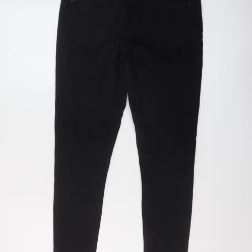 Marks and Spencer Womens Black Cotton Skinny Jeans Size 12 L27 in Regular Button