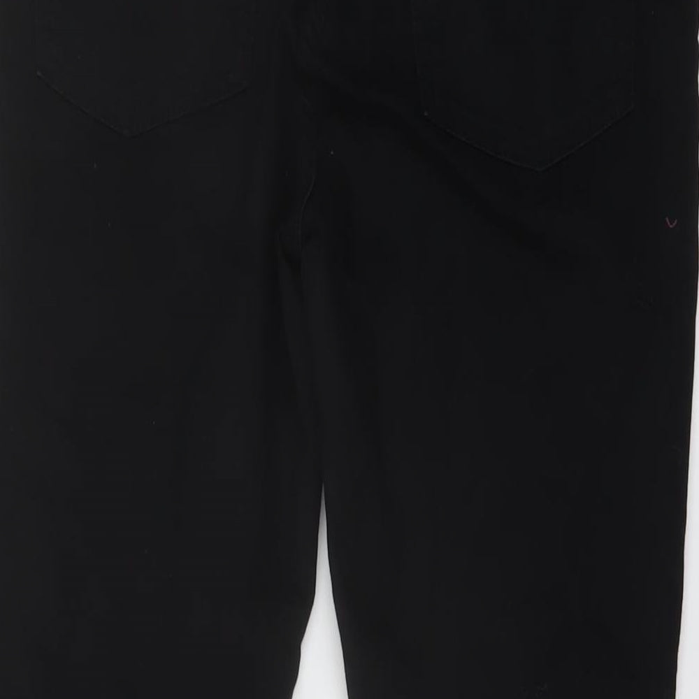 Marks and Spencer Womens Black Cotton Skinny Jeans Size 12 L27 in Regular Button
