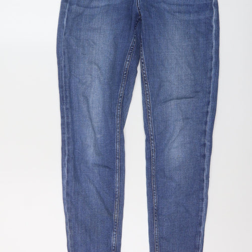 Topshop Womens Blue Cotton Mom Jeans Size 26 in L26 in Regular Button
