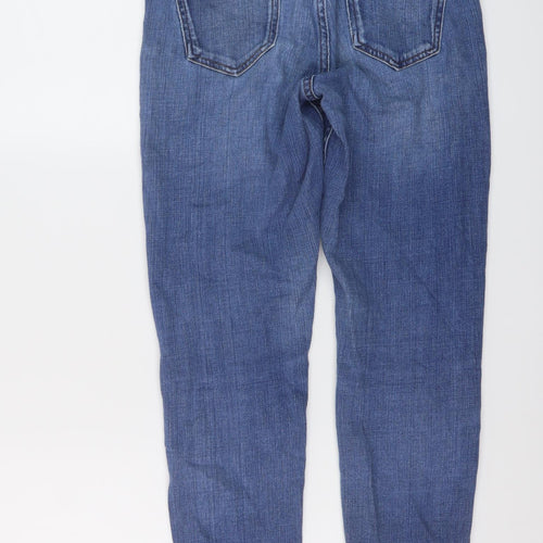 Topshop Womens Blue Cotton Mom Jeans Size 26 in L26 in Regular Button