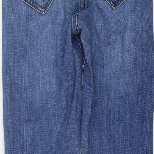 Topshop Womens Blue Cotton Mom Jeans Size 26 in L26 in Regular Button