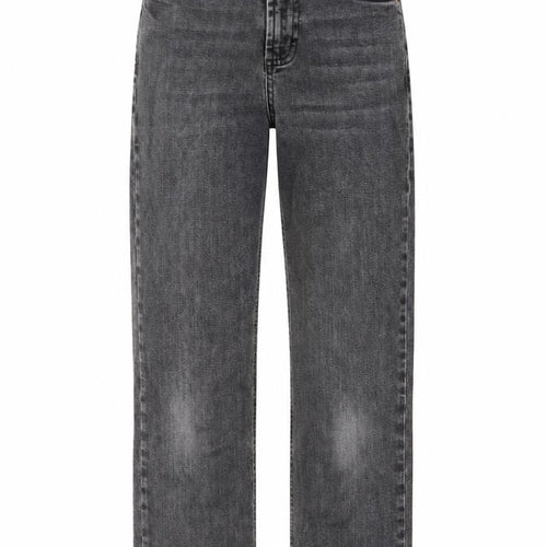 Topshop Womens Grey Cotton Straight Jeans Size 26 in L24 in Regular Button