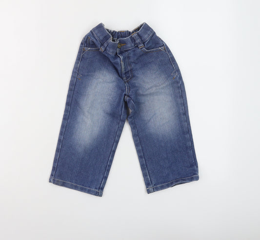 George Boys Blue Cotton Straight Jeans Size 2-3 Years Regular Button