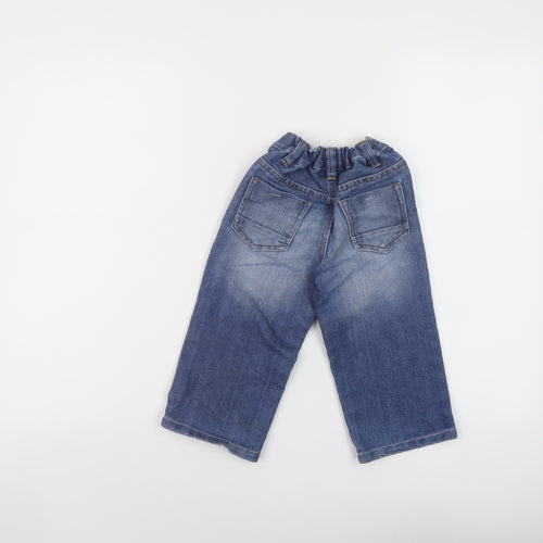 George Boys Blue Cotton Straight Jeans Size 2-3 Years Regular Button