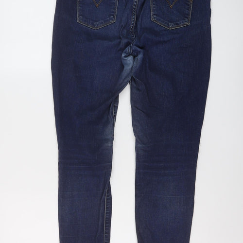 Levi's Womens Blue Cotton Skinny Jeans Size 31 in L30 in Regular Button