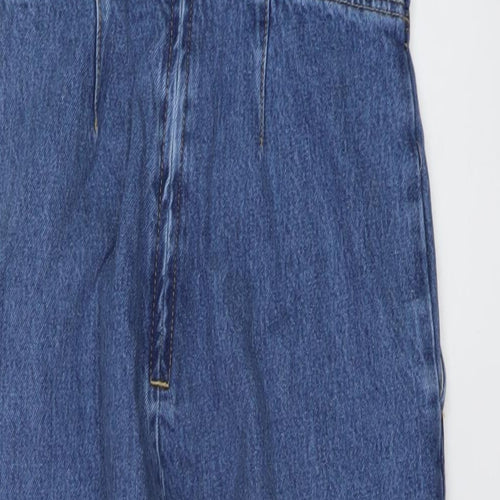 ASOS Womens Blue Cotton Jumpsuit One-Piece Size 10 Zip