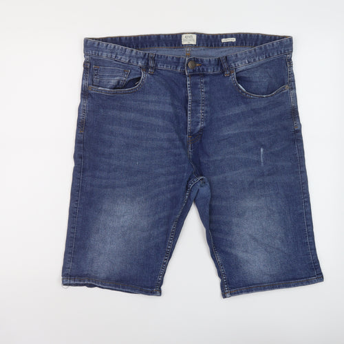 ACW 85 Mens Blue Cotton Bermuda Shorts Size 38 in L12 in Regular Button