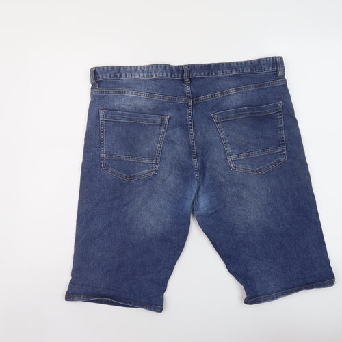 ACW 85 Mens Blue Cotton Bermuda Shorts Size 38 in L12 in Regular Button