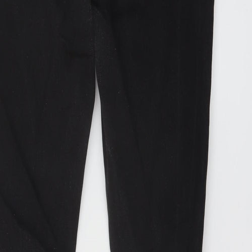 Denim & Co. Womens Black Cotton Skinny Jeans Size 14 L28 in Regular Button