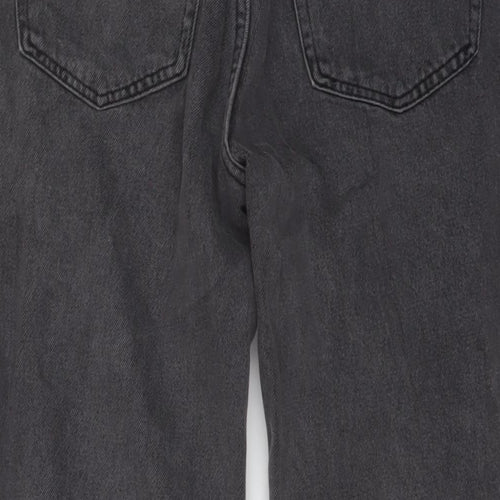 Pull&Bear Womens Grey Cotton Mom Jeans Size 10 L25 in Regular Button