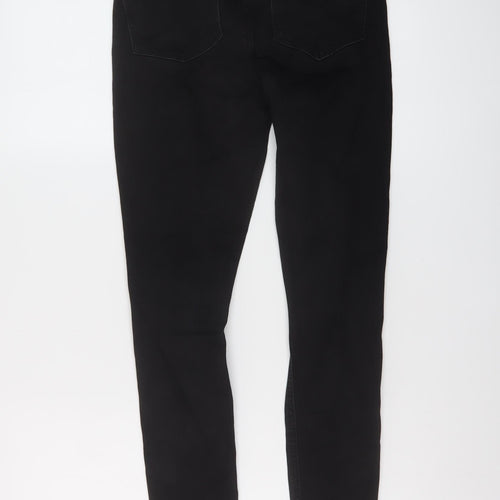 Denim & Co. Womens Black Cotton Skinny Jeans Size 8 L27 in Regular Button