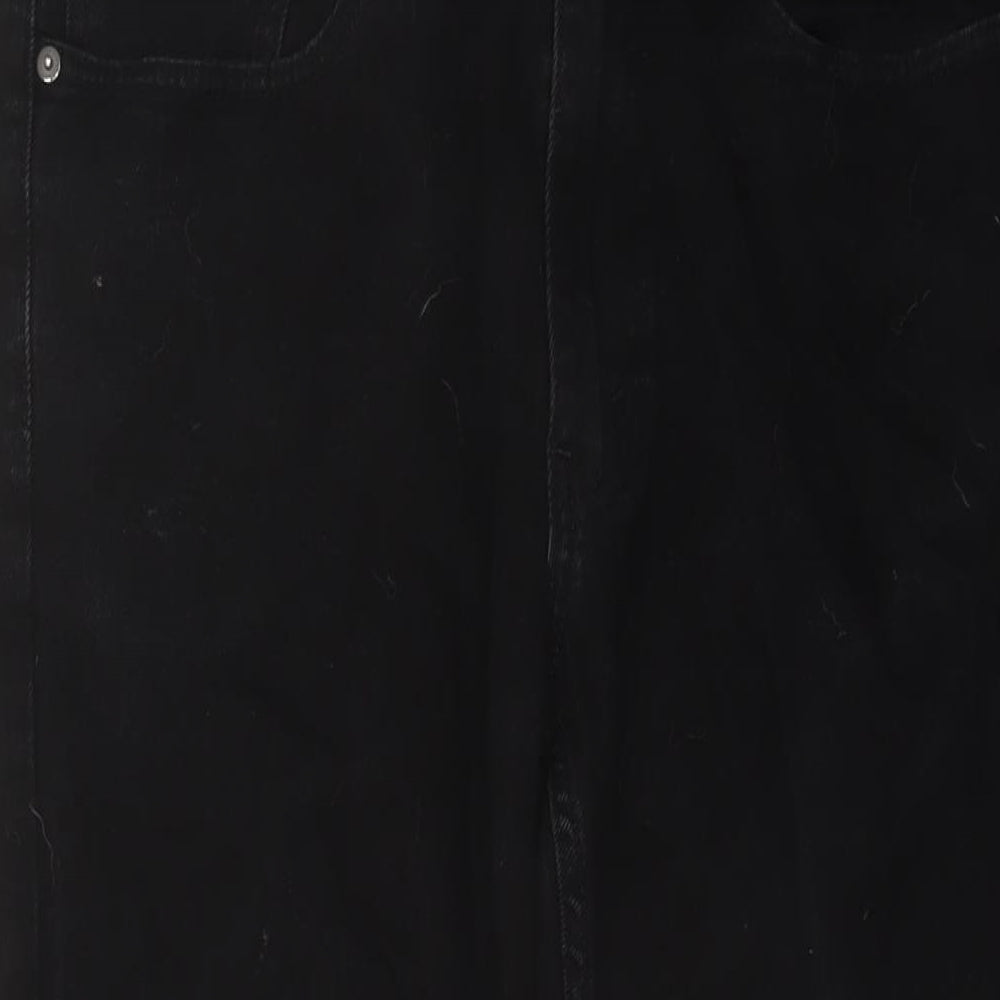 Levi's Mens Black Cotton Straight Jeans Size 34 in L30 in Regular Button