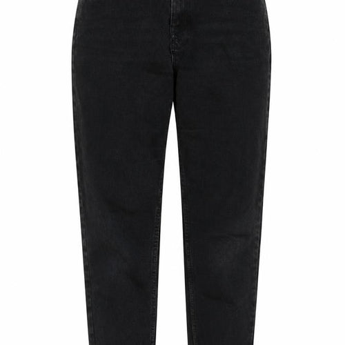 Denim & Co. Womens Black Cotton Mom Jeans Size 10 L28 in Regular Button