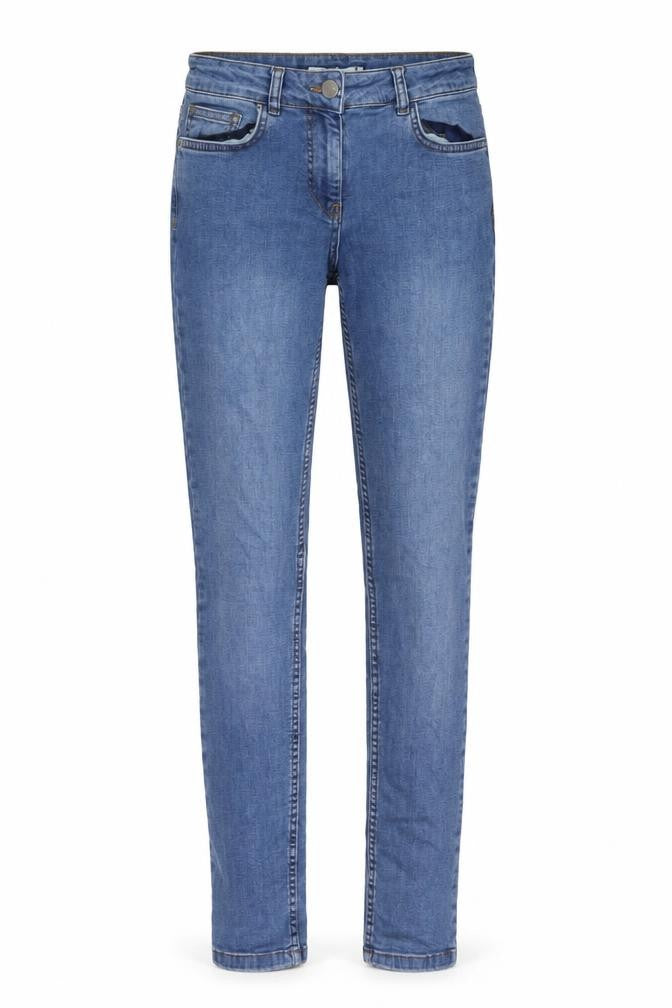 Oasis Womens Blue Cotton Skinny Jeans Size 8 L30 in Regular Button