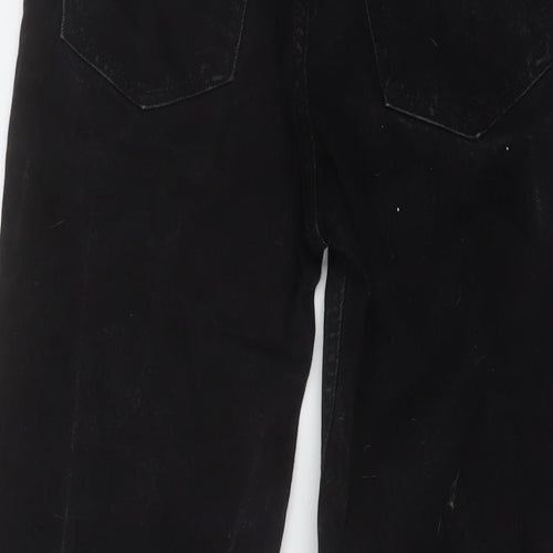 Pull&Bear Womens Black Cotton Mom Jeans Size 4 L27 in Regular Button