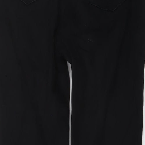 H&M Mens Black Cotton Straight Jeans Size 31 in L30 in Regular Button