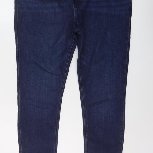 ASOS Mens Blue Cotton Skinny Jeans Size 38 in L30 in Regular Button