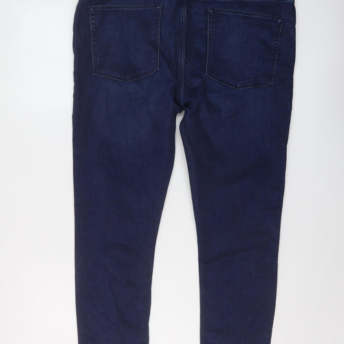ASOS Mens Blue Cotton Skinny Jeans Size 38 in L30 in Regular Button