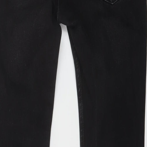 Topman Womens Black Cotton Skinny Jeans Size 32 in L29 in Regular Button
