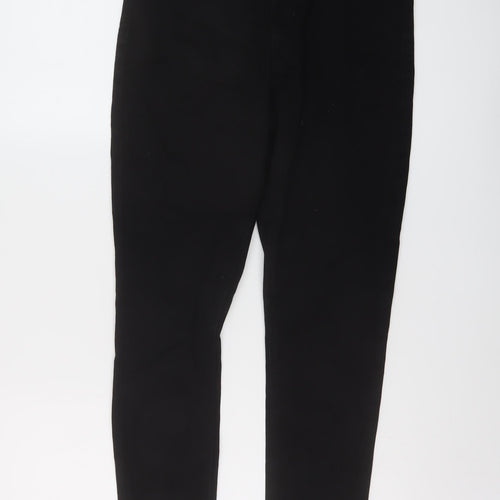 Marks and Spencer Womens Black Cotton Skinny Jeans Size 12 L28 in Regular Button