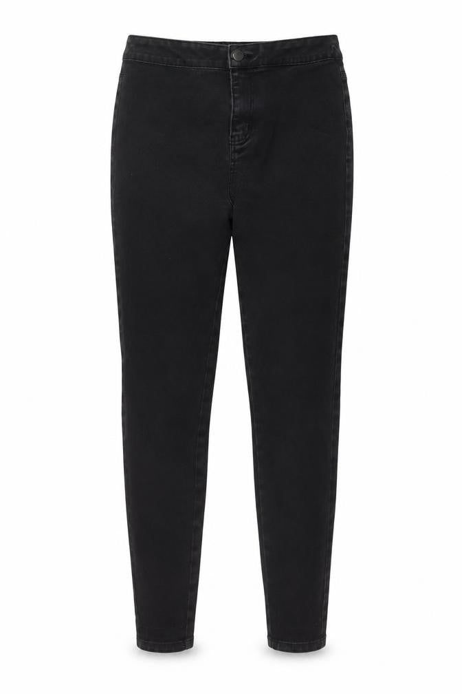 TU Womens Grey Cotton Skinny Jeans Size 14 L27 in Regular Button