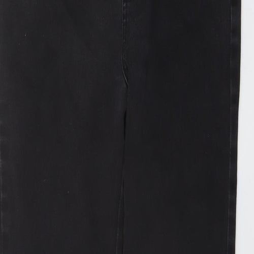 TU Womens Grey Cotton Skinny Jeans Size 14 L27 in Regular Button