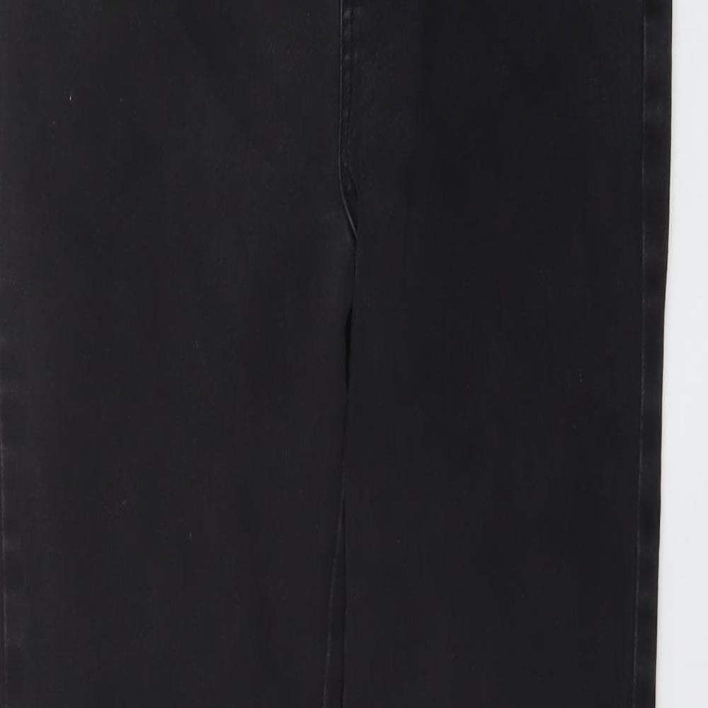 TU Womens Grey Cotton Skinny Jeans Size 14 L27 in Regular Button